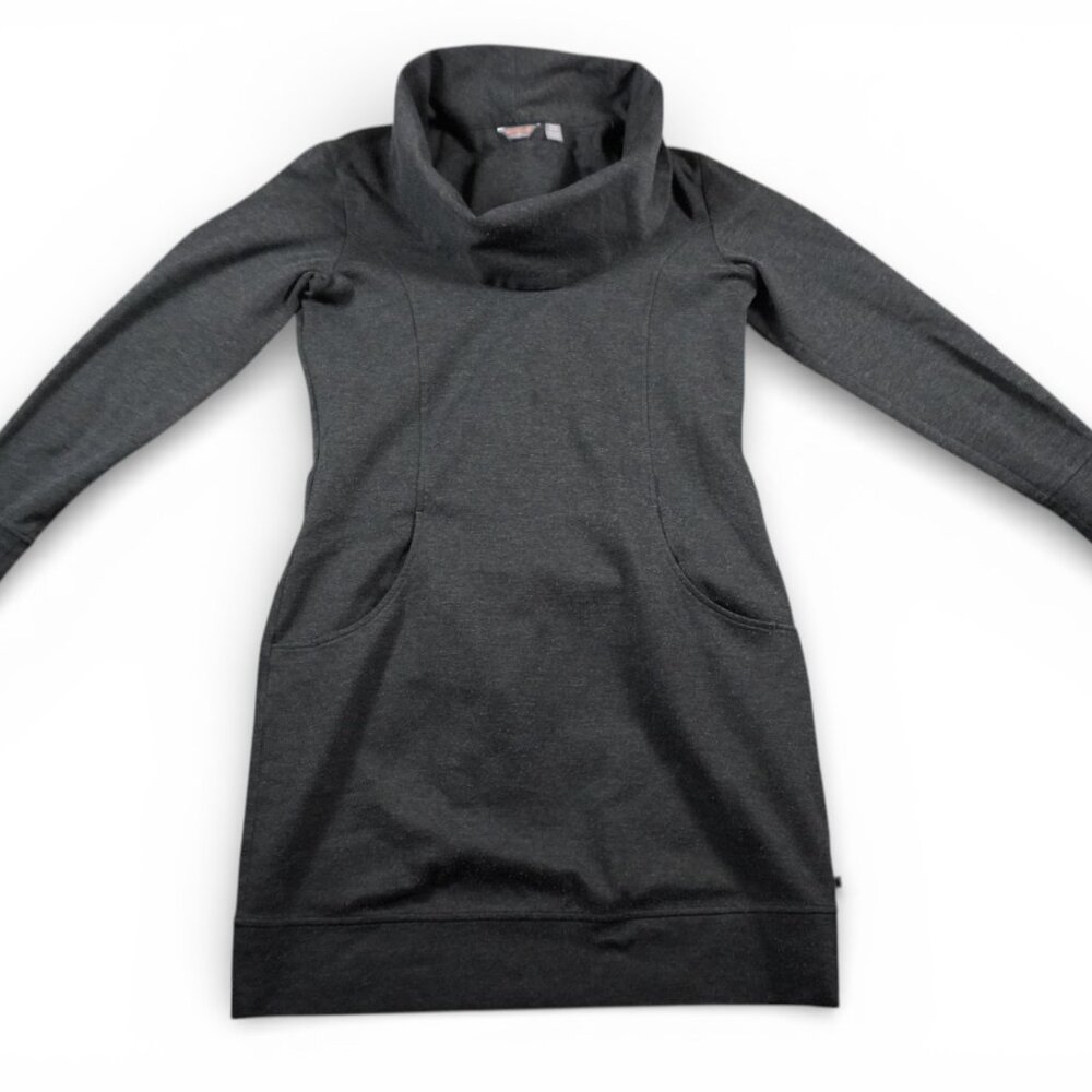 Merrell Indira Cowl Neck Dress, Size Small, Charcoal Gray